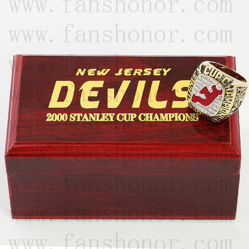Customized NHL 2000 New Jersey Devils Stanley Cup Championship Ring
