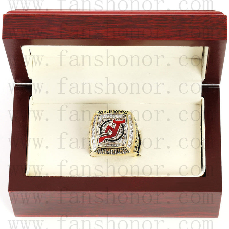 Customized NHL 2003 New Jersey Devils Stanley Cup Championship Ring