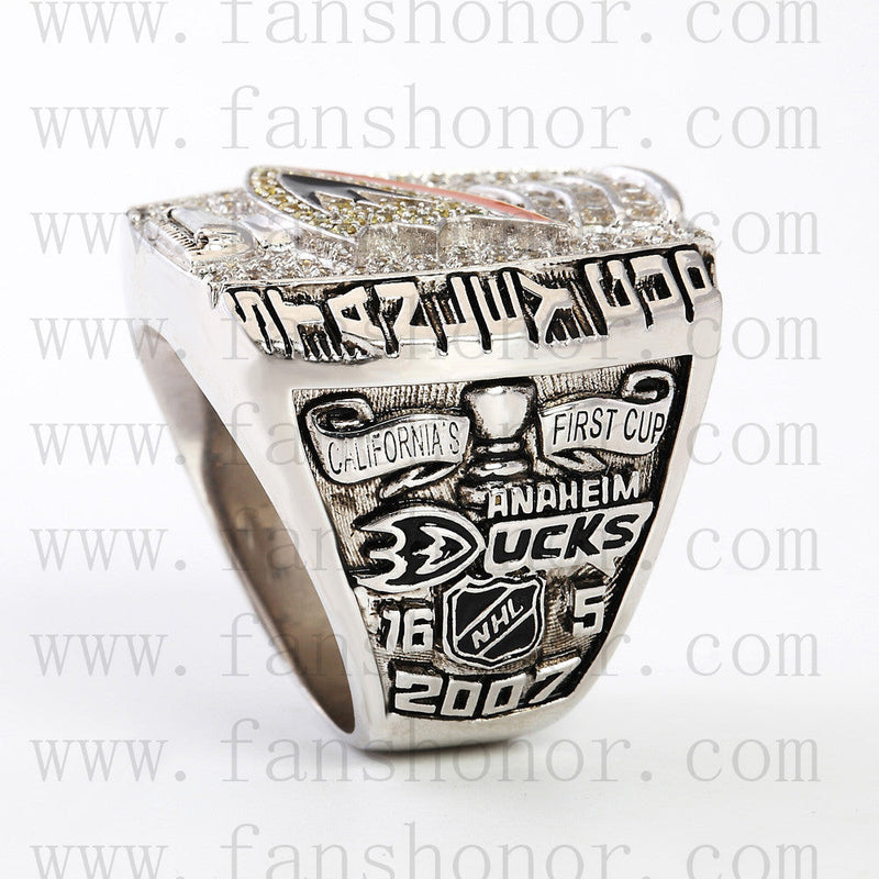 Customized NHL 2007 Anaheim Ducks Stanley Cup Championship Ring