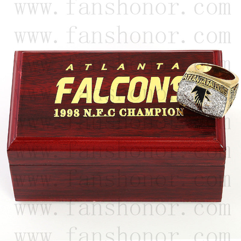 Customized NFC 1998 Atlanta Falcons National Football Championship Ring