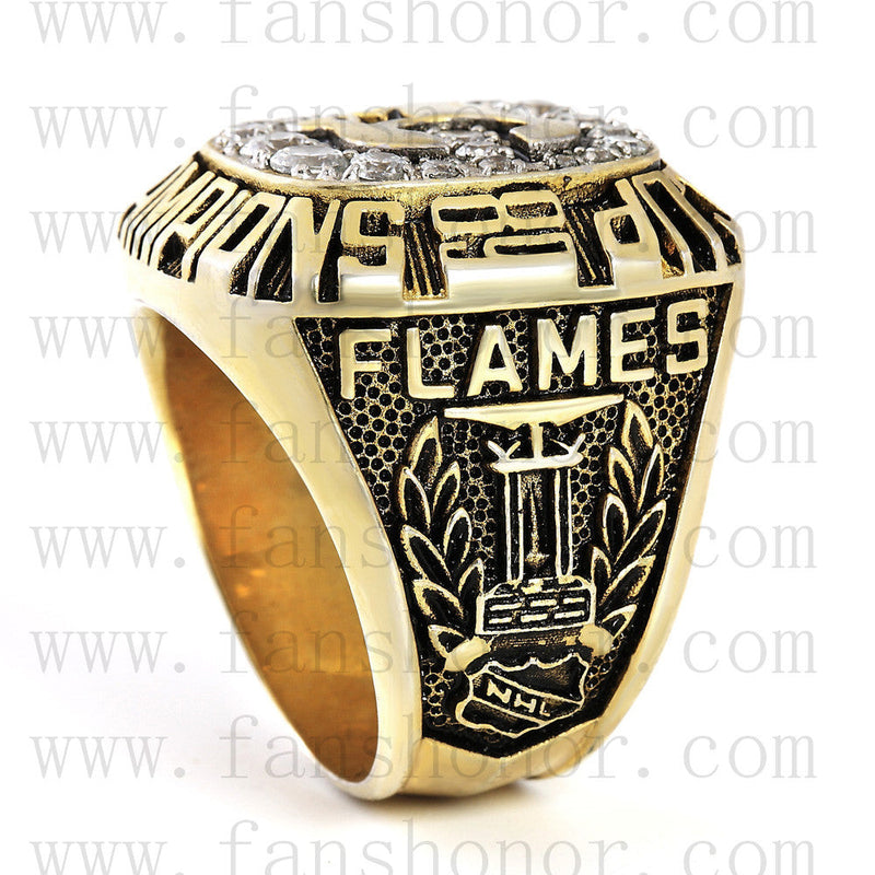 Customized NHL 1989 Calgary Flames Stanley Cup Championship Ring
