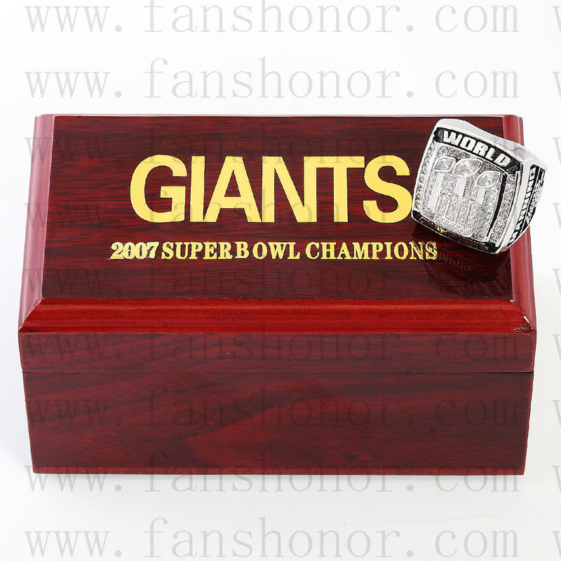 Customized New York Giants NFL 2007 Super Bowl XLII Championship Ring