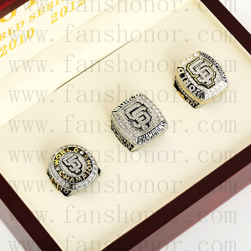 Customized San Francisco Giants MLB Championship Rings Set Wooden Display Box Collections