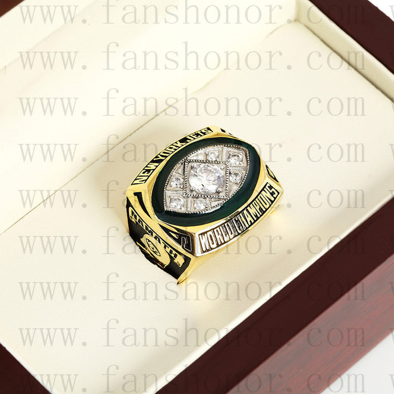 Customized New York Jets NFL 1968 Super Bowl III Championship Ring