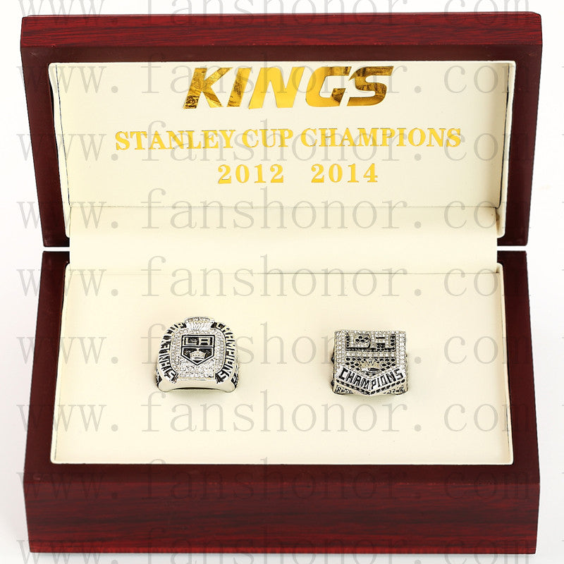 Customized Los Angeles Kings NHL Stanley Cup Championship Rings Set Wooden Display Box Collections