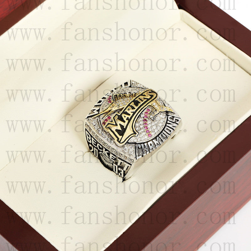 Customized MLB 2003 Florida Marlins World Series Championship Ring