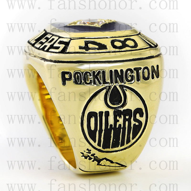 Customized NHL 1984 Edmonton Oilers Stanley Cup Championship Ring