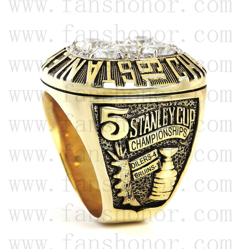 Customized NHL 1990 Edmonton Oilers Stanley Cup Championship Ring