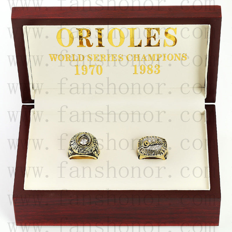 Customized Baltimore Orioles MLB Championship Rings Set Wooden Display Box Collections