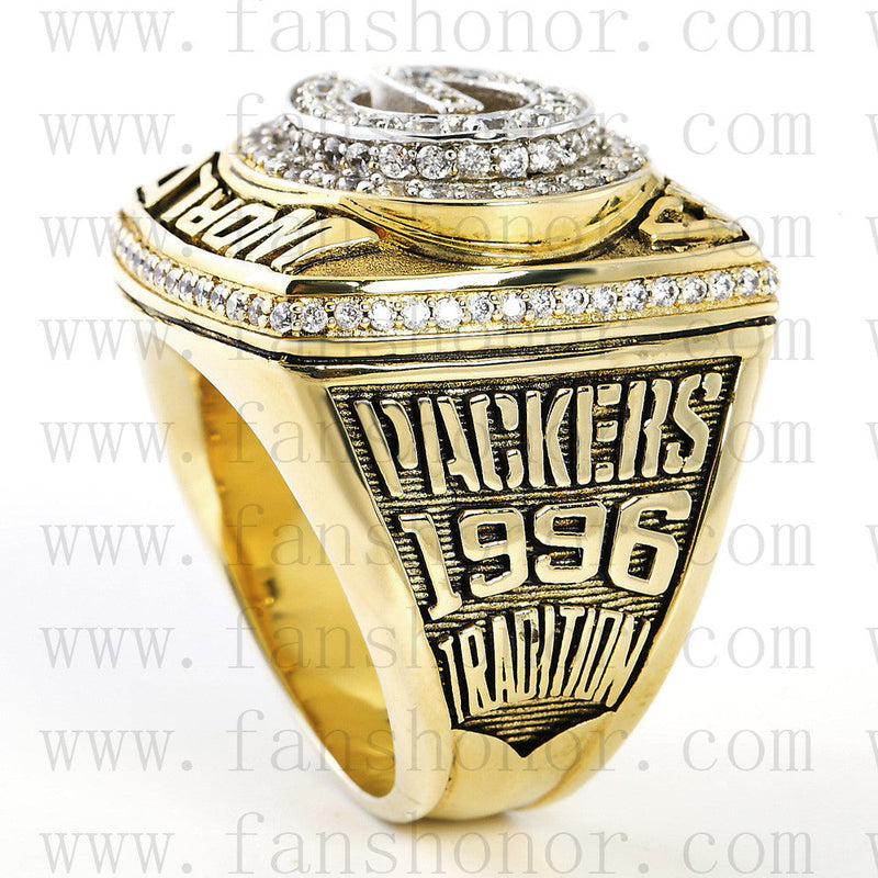 Customized Green Bay Packers NFL 1996 Super Bowl XXXI Championship Ring