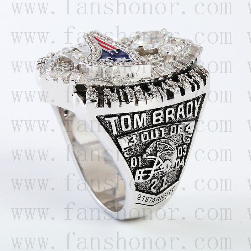 Customized New England Patriots NFL 2004 Super Bowl XXXIX Championship Ring