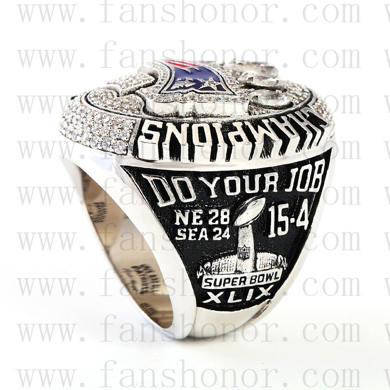 Customized New England Patriots NFL 2014 Super Bowl XLIX Championship Ring