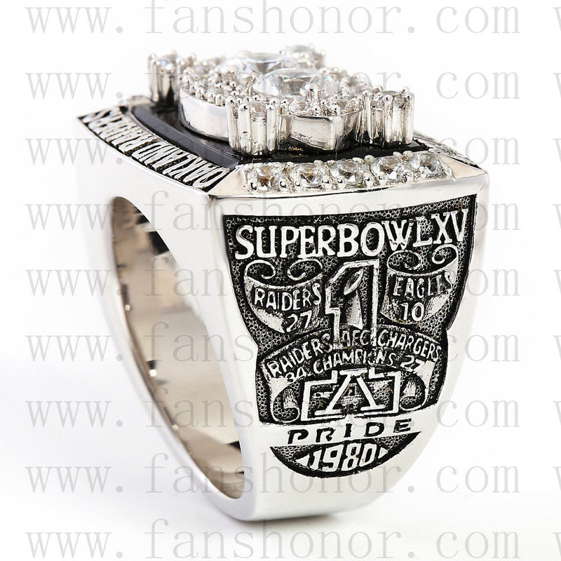 Customized Oakland Raiders NFL 1980 Super Bowl XV Championship Ring