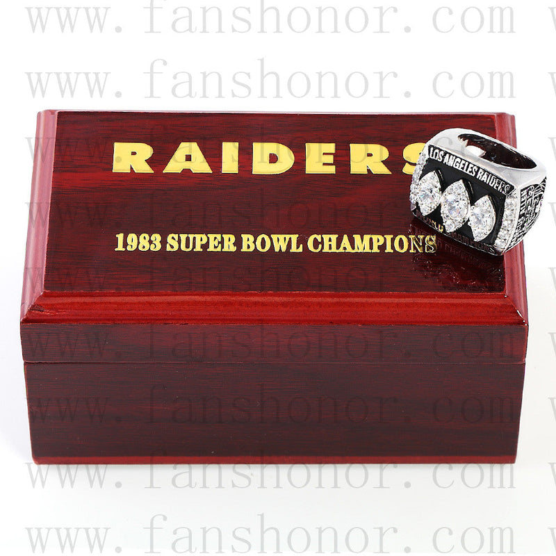 Customized Los Angeles Raiders NFL 1983 Super Bowl XVIII Championship Ring