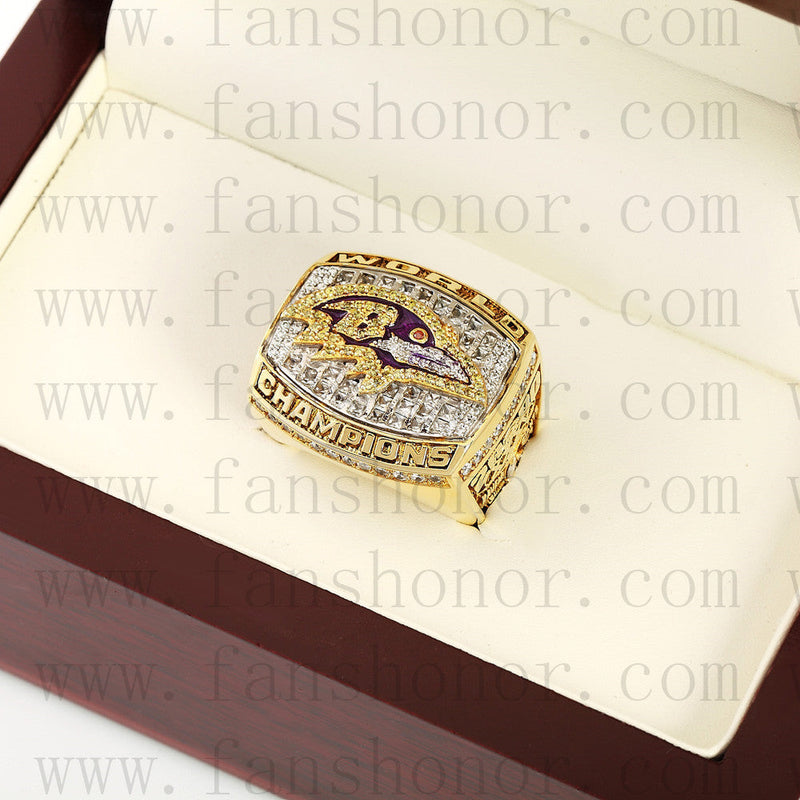 Customized Baltimore Ravens NFL 2000 Super Bowl XXXV Championship Ring