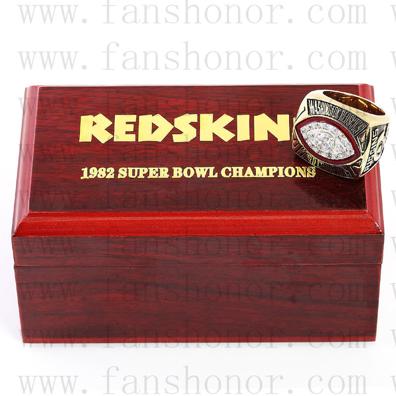 Customized Washington Redskins NFL 1982 Super Bowl XVII Championship Ring