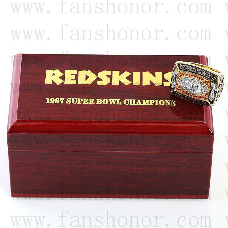 Customized Washington Redskins NFL 1987 Super Bowl XXII Championship Ring