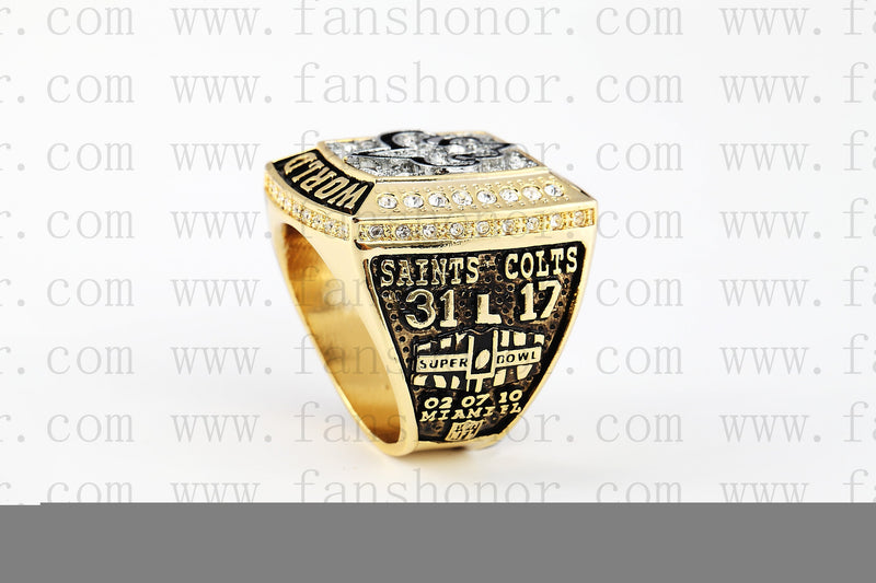 Customized New Orleans Saints NFL 2009 Super Bowl XLIV Championship Ring