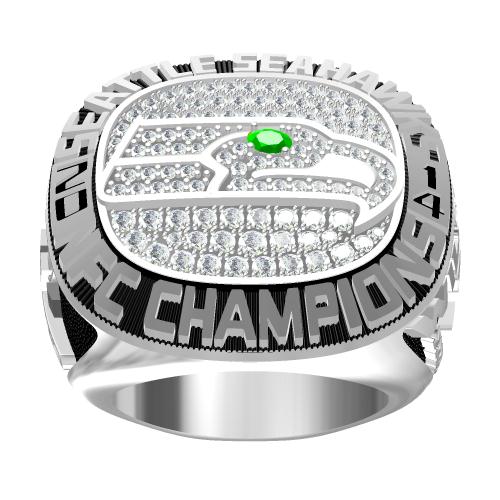 Custom 2014 Seattle Seahawks National Football Championship Ring