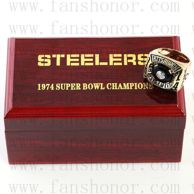 Customized Pittsburgh Steelers NFL 1974 Super Bowl IX Championship Ring