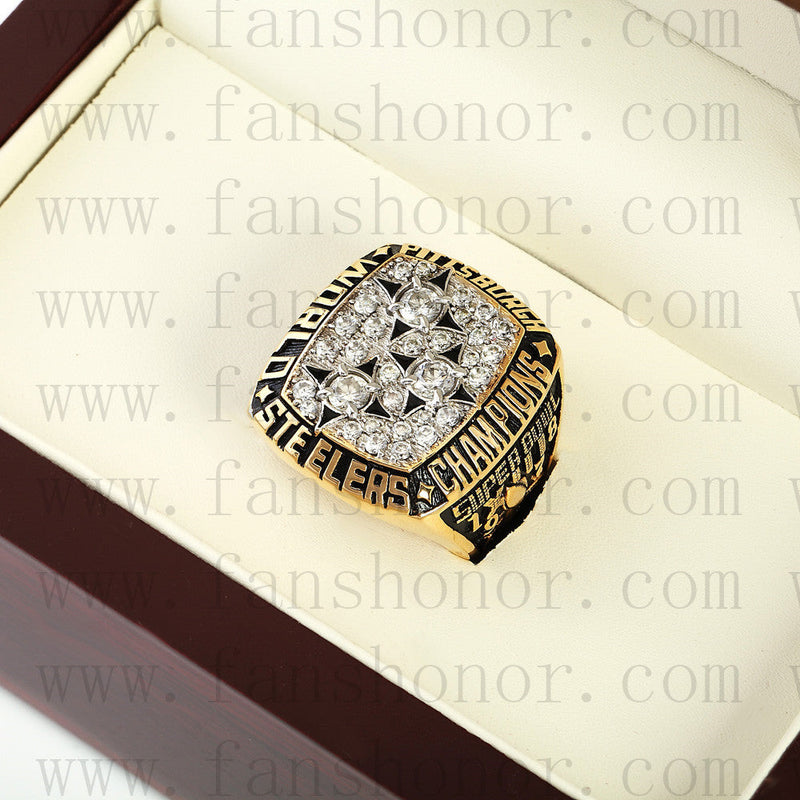 Customized Pittsburgh Steelers NFL 1978 Super Bowl XIII Championship Ring