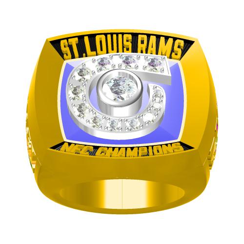 Custom 2001 St. Louis Rams National Football Championship Ring