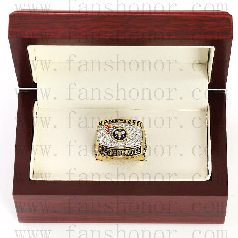 Customized AFC 1999 Tennessee Titans American Football Championship Ring
