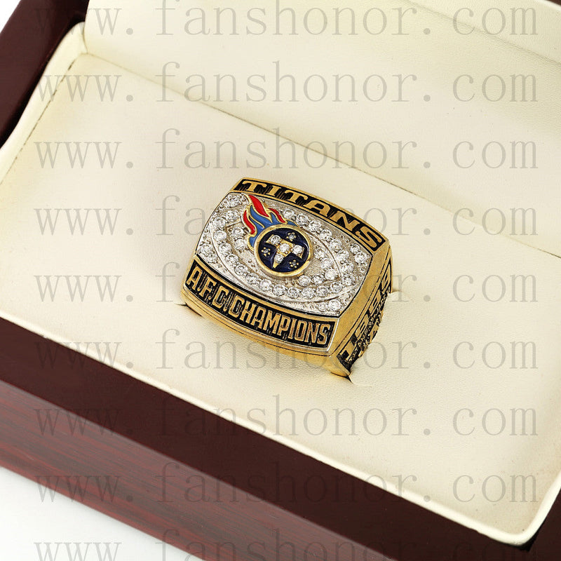 Customized AFC 1999 Tennessee Titans American Football Championship Ring
