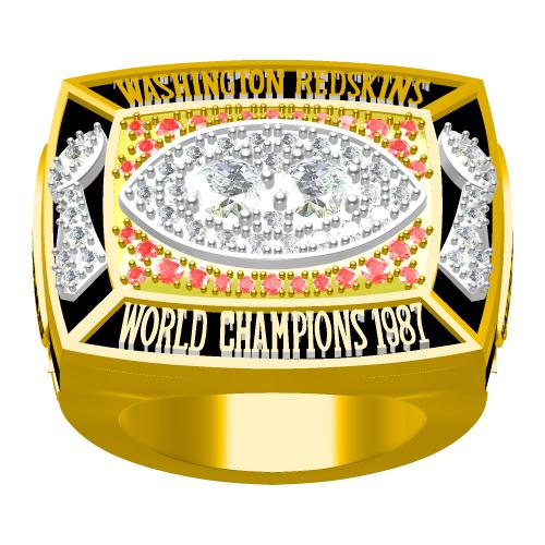 Custom Washington Redskins 1987 NFL Super Bowl XXII Championship Ring